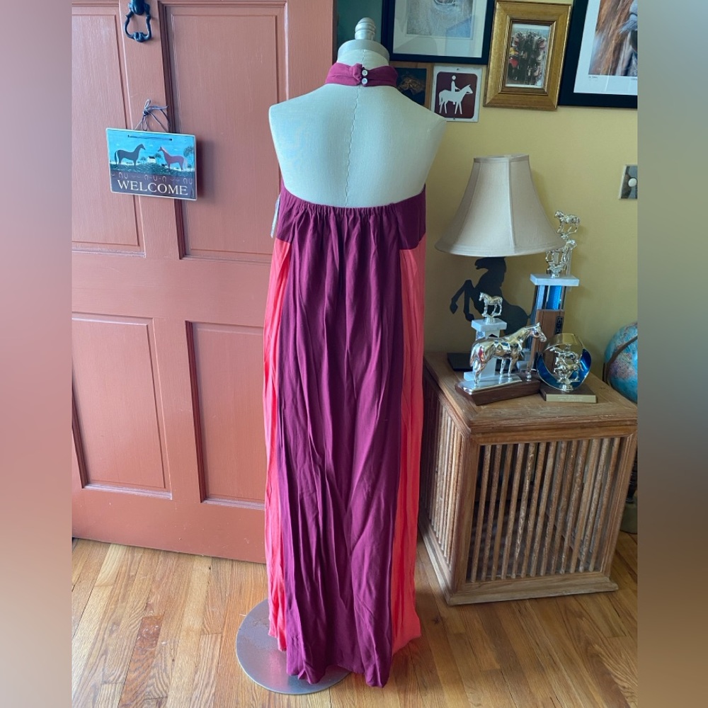 Coral And Raspberry Color Block Maxi Nine West Ko… - image 2